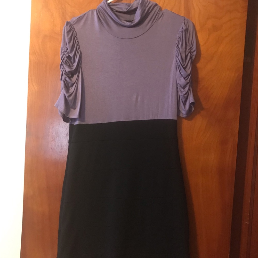 Mock turtleneck dress